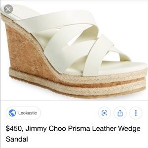 Jimmy Choo White Prisma Wedges 39.5
